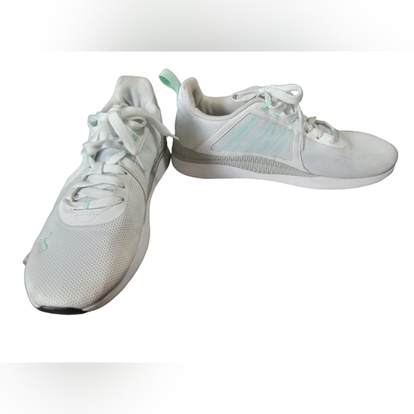 PUMA‎ Women's Pacer Net Cage Soft Foam Sneakers ~ White & Mint Sz. 10 - Picture 2 of 12